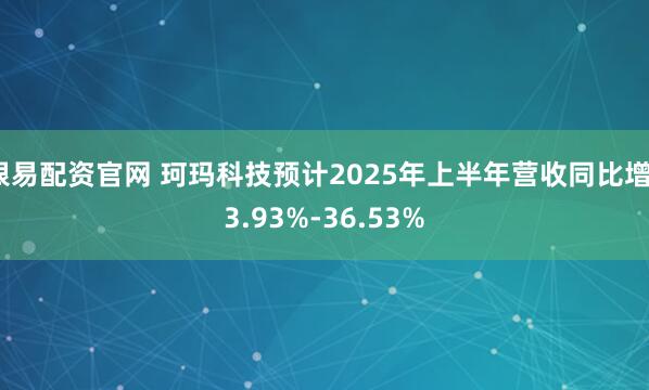 银易配资官网 珂玛科技预计2025年上半年营收同比增33.93%-36.53%