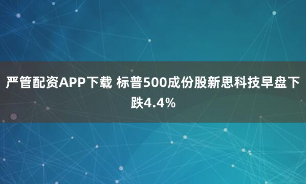 严管配资APP下载 标普500成份股新思科技早盘下跌4.4%