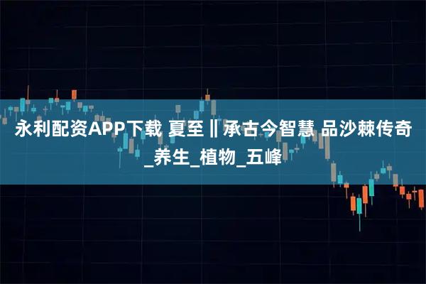 永利配资APP下载 夏至‖承古今智慧 品沙棘传奇_养生_植物_五峰